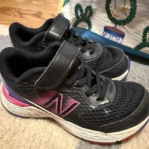 New Balance Black and Pink Sneakers with Breathable Mesh
